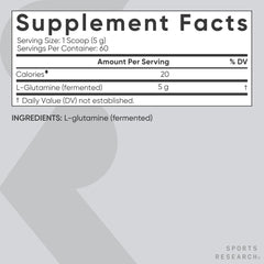 L-Glutamine powder with scoop