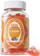 Front view of Well&Whole L-Lysine Gummies bottle, 60 count