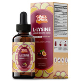 Glass bottle of L-Lysine Liquid Drops 1000mg with dropper
