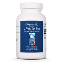 L-Methionine 500mg - Liver energy support in vegetarian capsules (100 count)