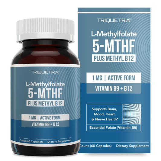 L-Methyl Folate 1000 mcg + Methyl B12 Cofactor bottle label