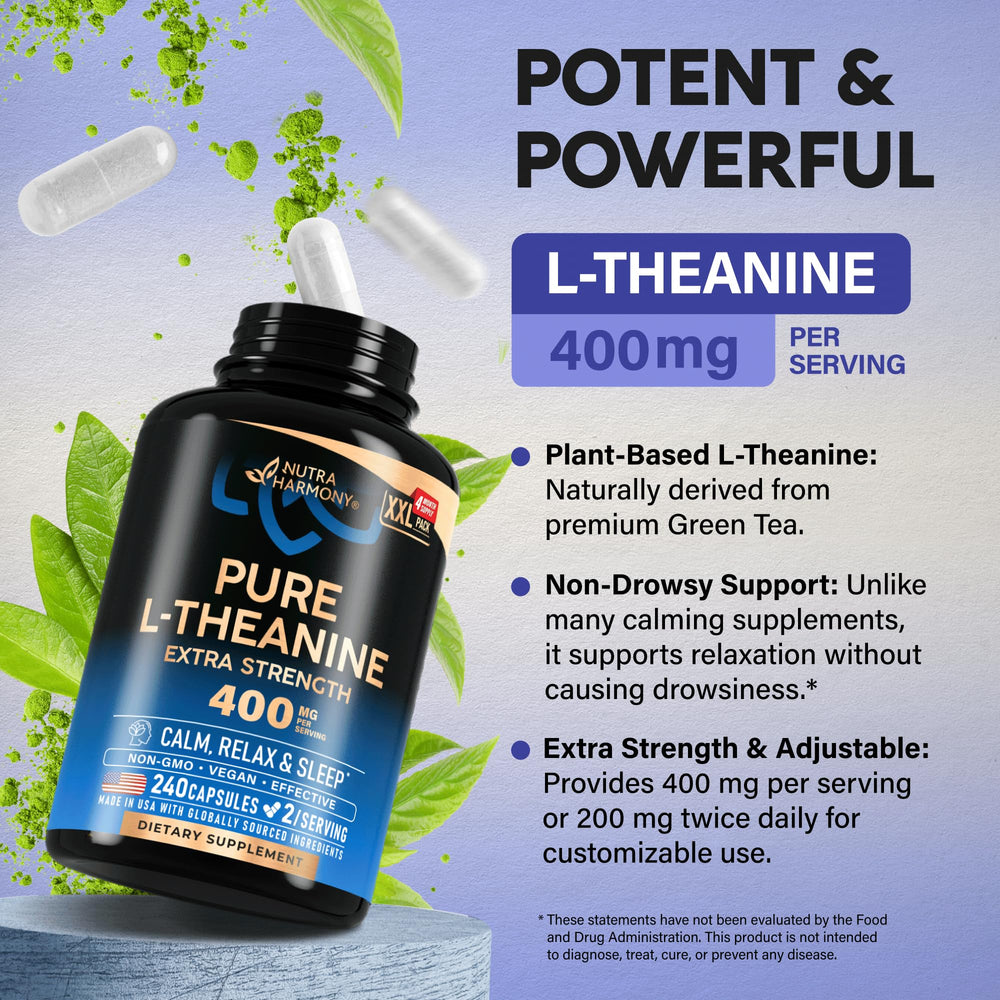 Calm and focused concept image for L-Theanine
