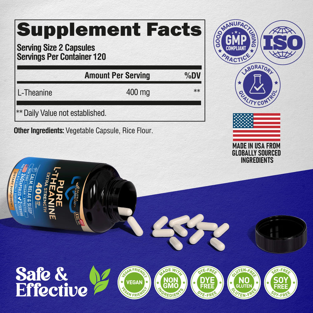 L-Theanine 400 mg vegan capsules