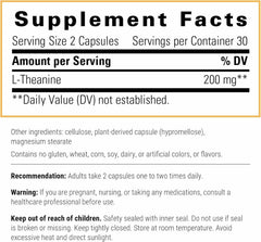 L-Theanine bottle and label