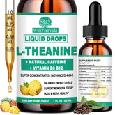 L-Theanine Caffeine Liquid Drops bottle with 100mg L-Theanine and caffeine blend