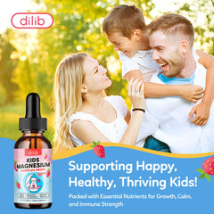 L-Theanine, chamomile and lemon balm ingredients in kids magnesium drops
