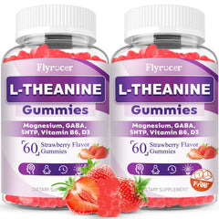 Front view of two-pack L-Theanine Gummies bottle