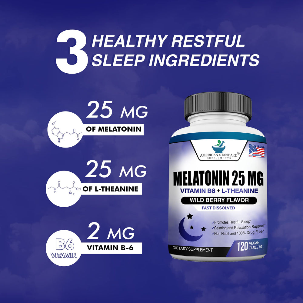 L-Theanine and Vitamin B6 included with melatonin chewables