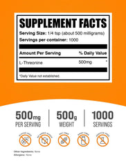 L-Threonine powder serving size information for shakes