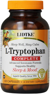 Bottle of Lidtke Technologies L-Tryptophan Complete Capsules, 120 count