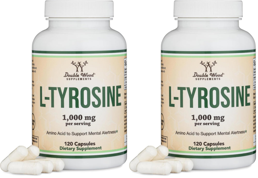 L-Tyrosine 1000mg per serving and 120 vegetarian capsules