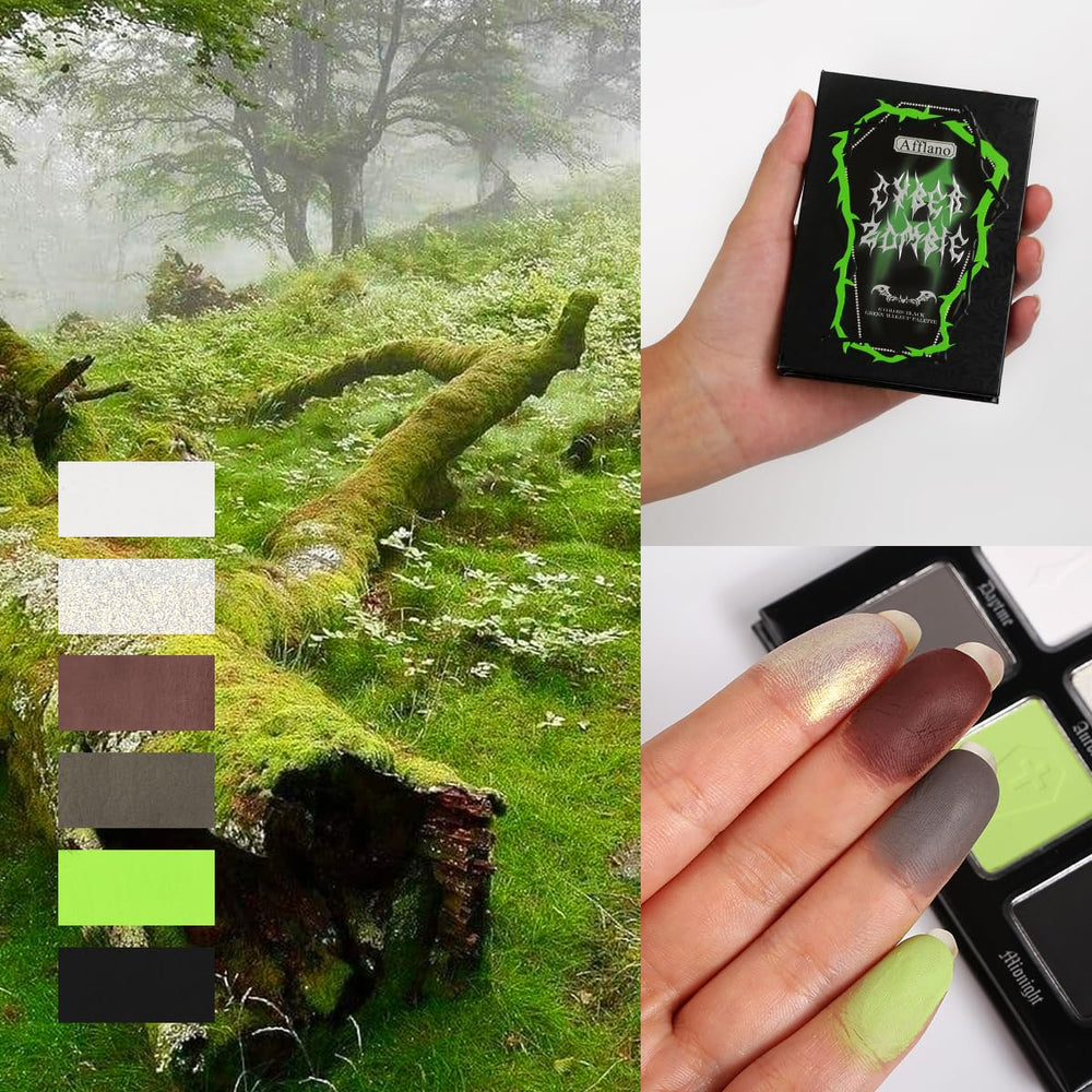 La Catrina goth palette supports smoky, grunge, and festive looks.