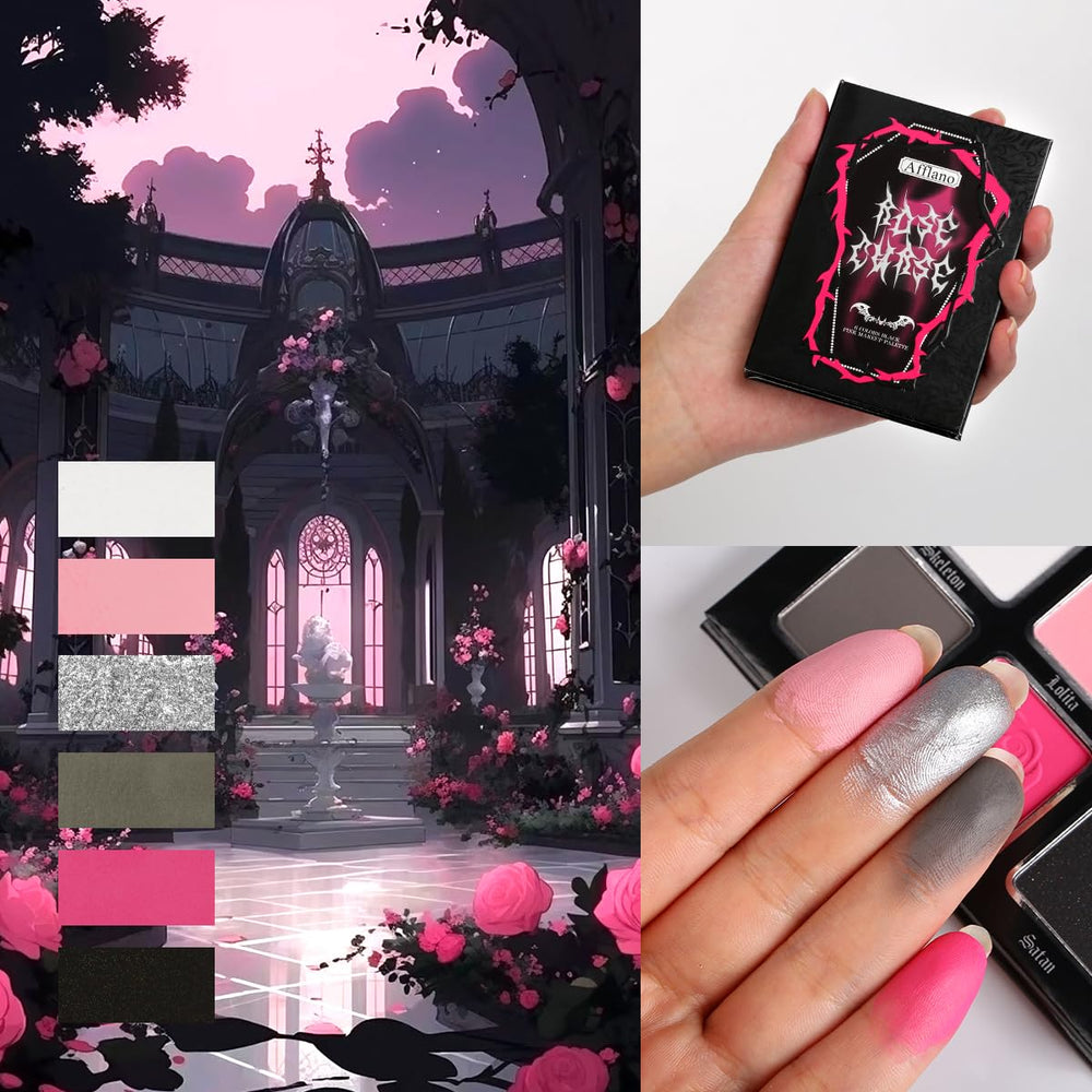 Mirror included for on-the-go touch-ups.