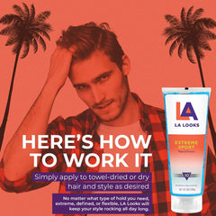 L.A. Looks Alcohol-Free Formula label; gentle styling without drying effects