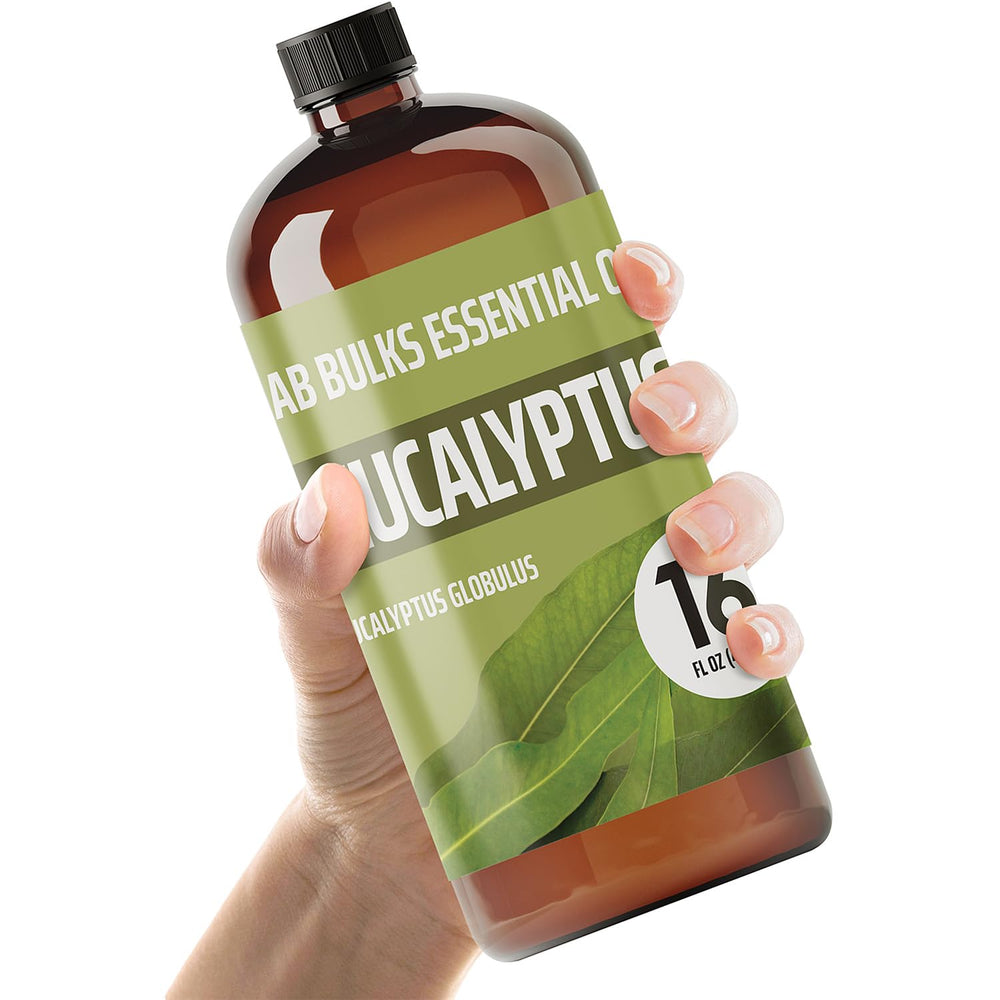 Lab Bulks eucalyptus essential oil 16 oz amber bottle