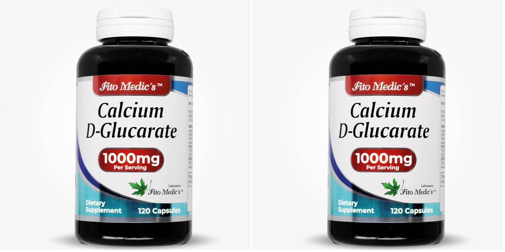 Bottle label: Calcium D-Glucarate 1000mg - 120 capsules