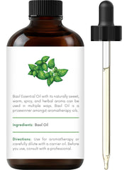 Lab-tested basil essential oil sample for purity