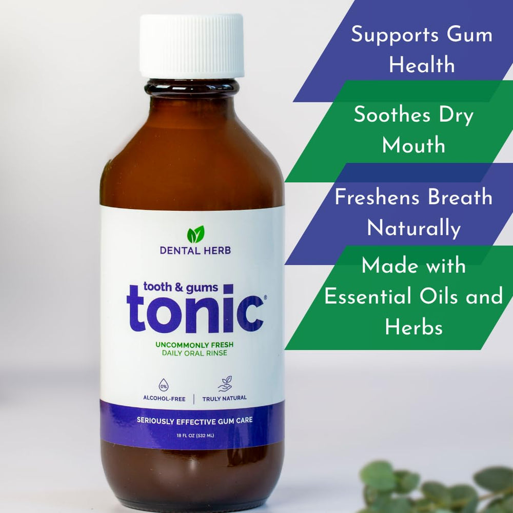 Freshly refreshed label design on Dental Herb Company product