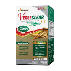 Hero shot of LABO Nutrition VesseCLEAR CX bottle