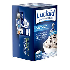 Lactaid Fast Act dairy-friendly meal setup with pizza and cheese plates