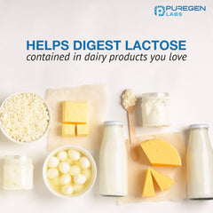 Label showing lactase enzyme 9000 FCC per tablet