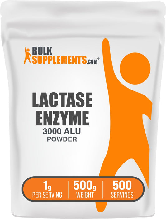 Lactase Enzyme Powder 3000 ALU, 500 g container