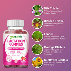 Vegan, gluten-free, dairy-free lactation gummies label