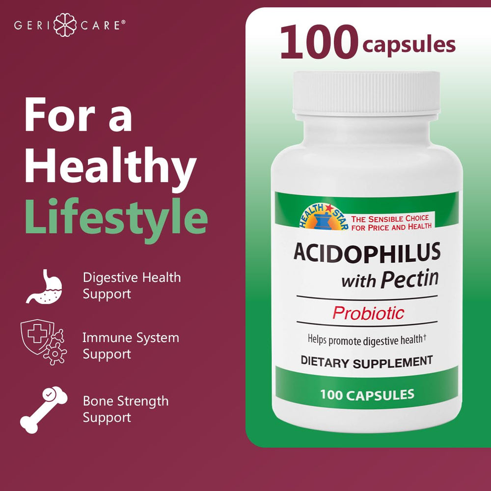 Illustration of Lactobacillus acidophilus and pectin probiotic ingredients