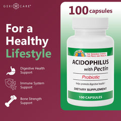 Illustration of Lactobacillus acidophilus and pectin probiotic ingredients
