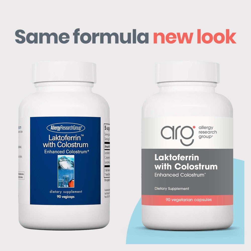 Lactoferrin and bovine colostrum with immunoglobulins illustration