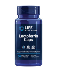 Life Extension Lactoferrin Caps bottle and label showing 60 capsules