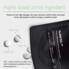 LactoJoy lactase pills bottle side view with capsule count