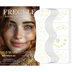 LADDYFOX gold and silver glitter freckles set for party-ready glam.