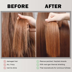 LADDYFOX heat shield in use, showcasing faster drying and protected strands.