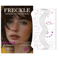 LADDYFOX purple-silver glitter freckles patches add instant glam for nights out