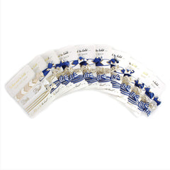 LADY&HOME hair ties showing three design styles for bridesmaids