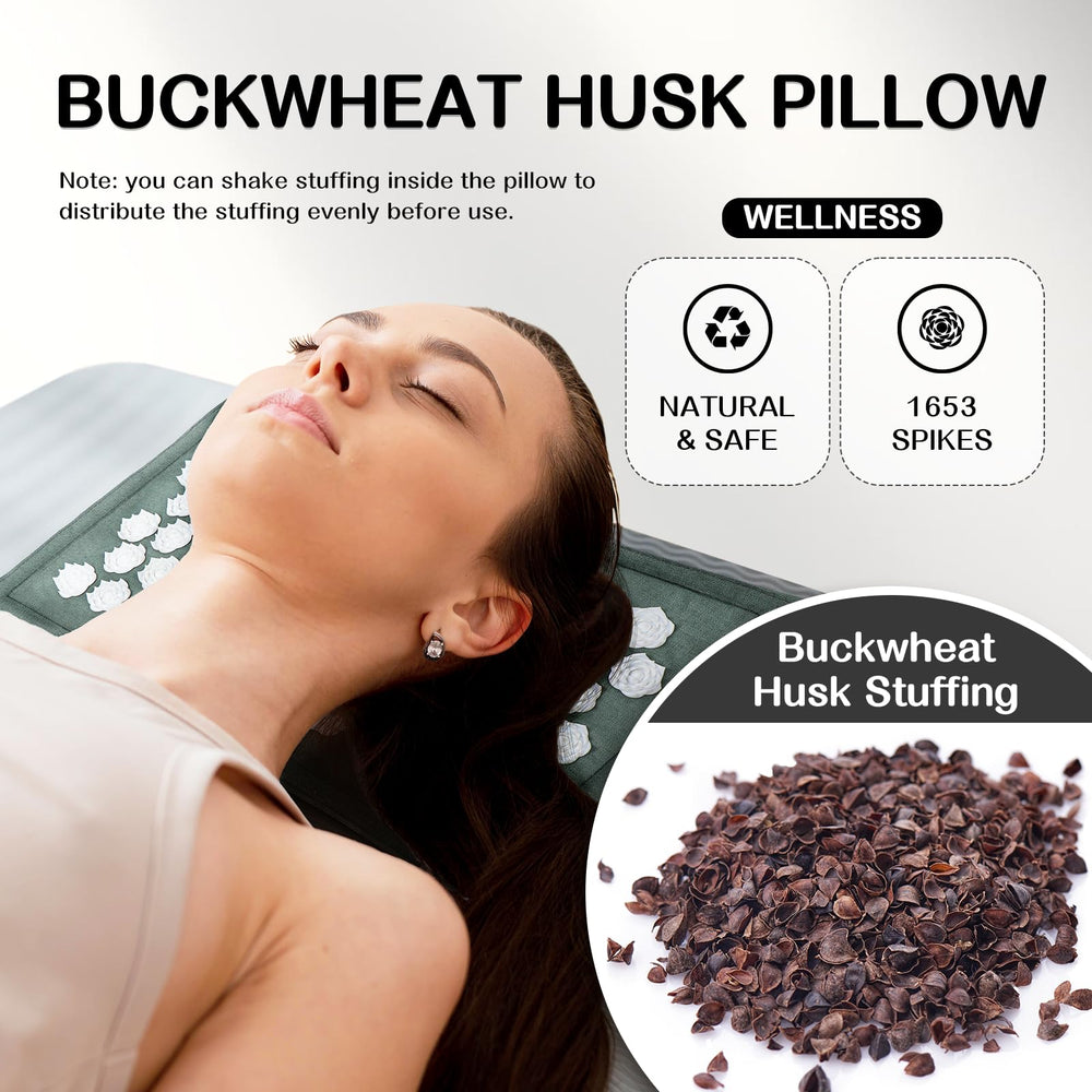 Breathable linen cover on acupressure mat
