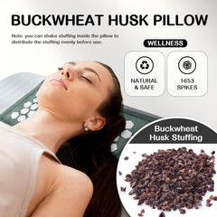 Breathable linen cover on acupressure mat