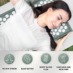 Natural coconut fiber stuffing inside acupressure mat