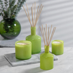 Reusable glass vessel repurposed as home decor