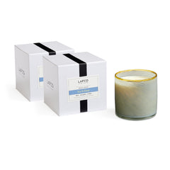 LAFCO New York Sea & Dune candle bottle in hand-blown glass enhances elegant home ambience