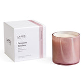 LAFCO New York Signature Candle Geranium Bourbon jar closeup for premium ambiance and mood uplift