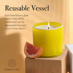Packaging and labeling for LAFCO New York Signature Candle White Grapefruit