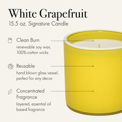 Hand-blown glass vessel for LAFCO Signature Candle