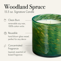 Close-up of Woodland Spruce soy wax texture