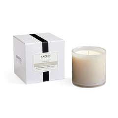 LAFCO New York Star Magnolia candle front view in hand-blown glass vessel