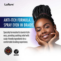 Laflare easy mist application delivers targeted relief with a fine spray.