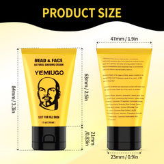 Lagogia Bee Shaving Cream applied to face for easy glide during shaving