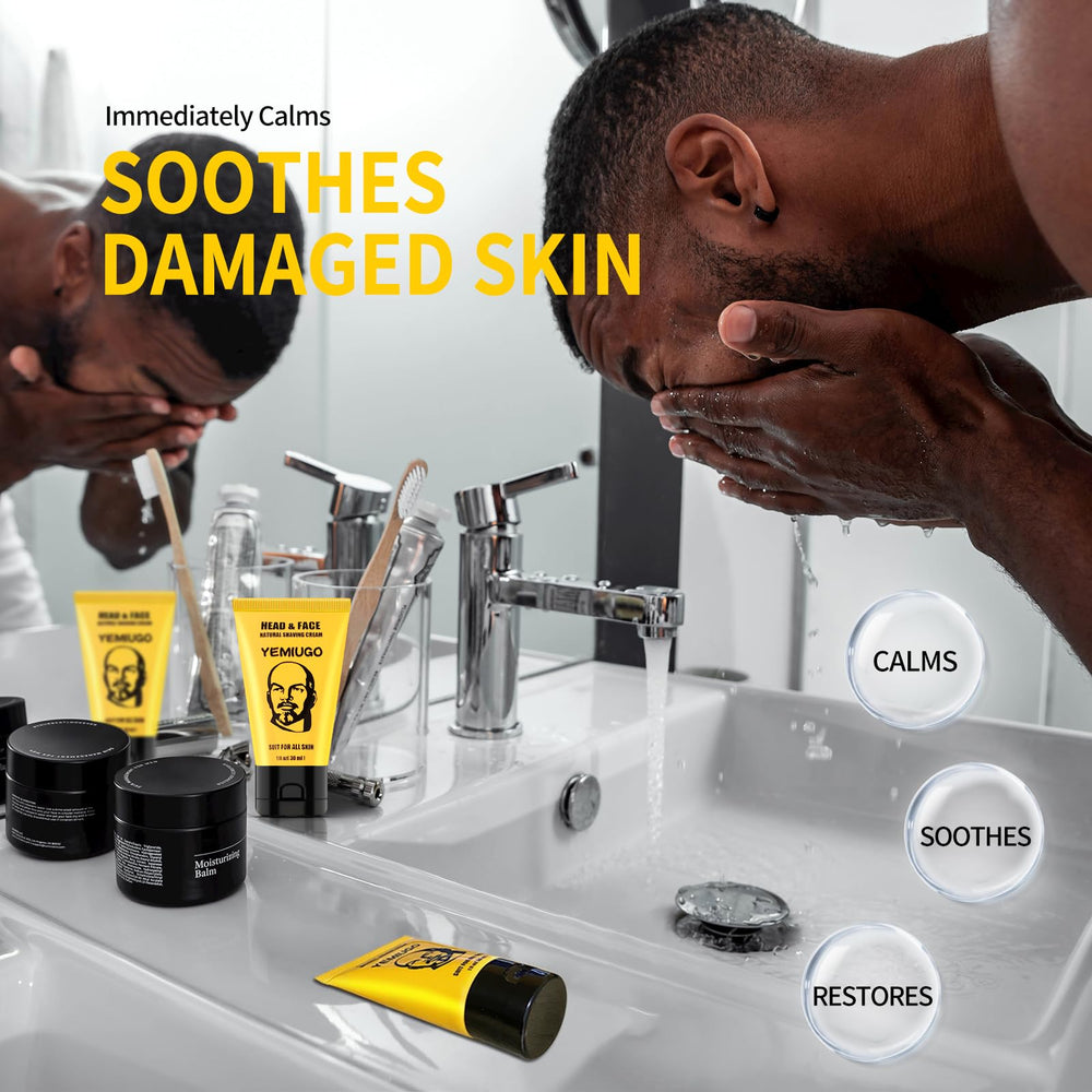 Lagogia shaving cream used on head, face and body for versatile shaving