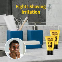 Lagogia Razor Burn Relief demonstrates post-shave comfort with this cream